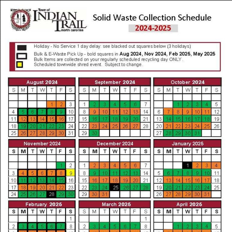 New Solid Waste Calendar